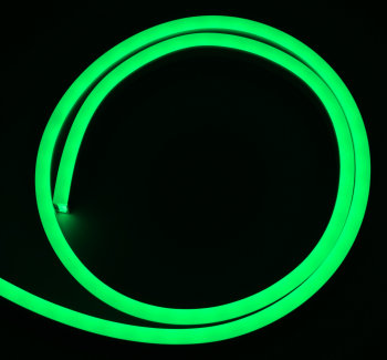 Green, LED Neonflex, 12 V, 1 cm cutting, per meter