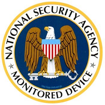 Sticker: NSA Monitored Device, large