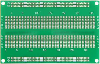 Printed circuit board breadboard EB02 33.430-1.2 green