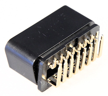 OBD-2 pin block male PCB TH car type A