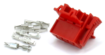 tachograph connector type C, red, female plug