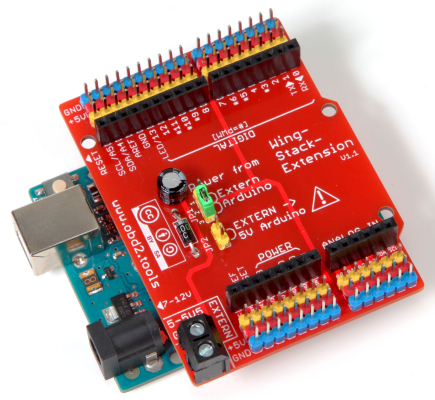 Wing-Stack-Extension for Arduino Uno